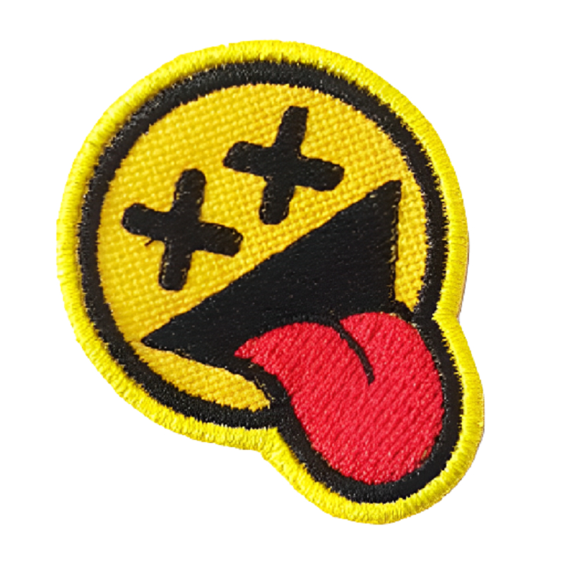 Patch Bordado Aplique Termocolante Modinha Emoji Smiletongue