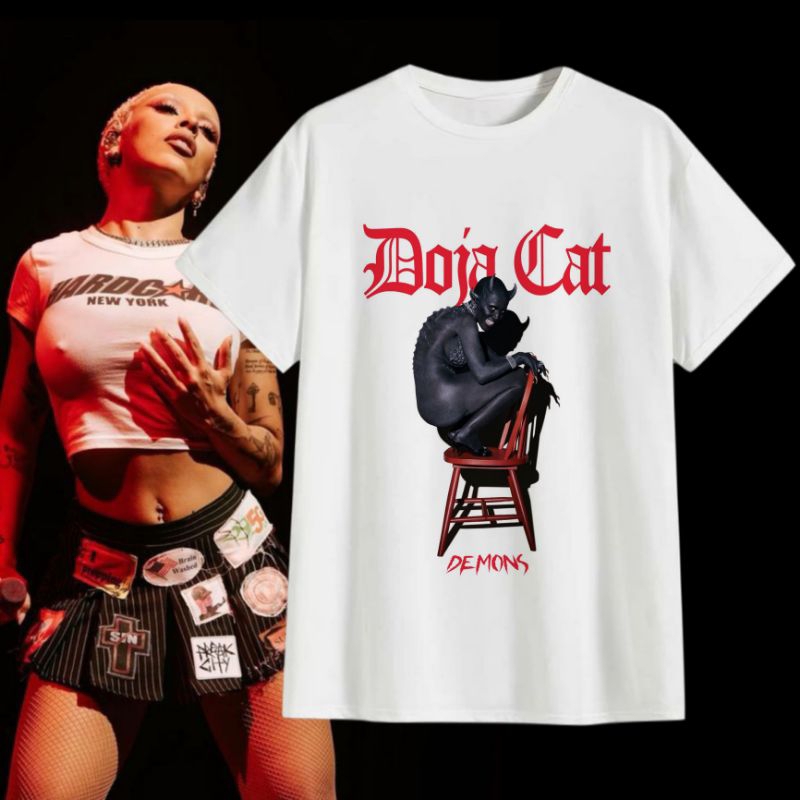 Camiseta Demons Doja Cat 100% Poliéster | Shopee Brasil