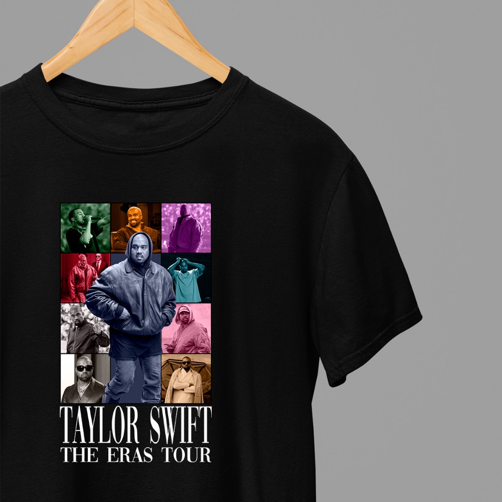 Camiseta Taylor Swift Kanye West The Eras Tour Meme 100% algodão