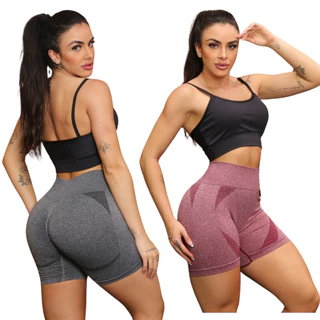 Kit 2 shorts legging levanta bumbum fitness para treino, academia, yoga