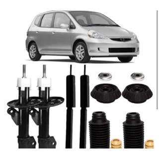 4 Amortecedor Honda Fit 2003 2004 2005 2006 2007 2008 + Kit