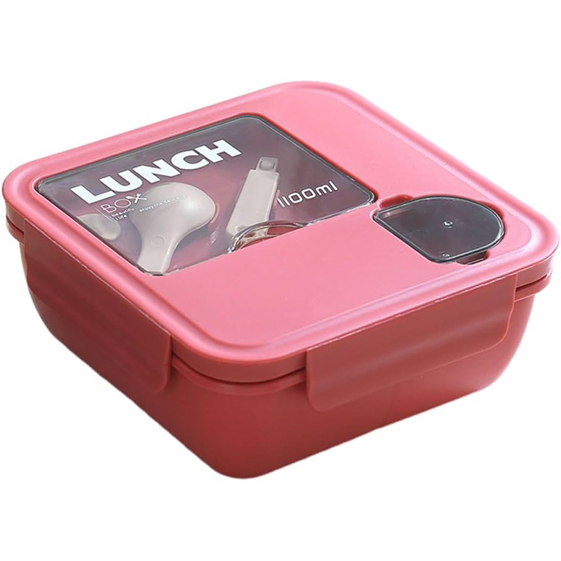 Marmita Quadrada 500ml com Divisorias Portátil Lunch Box | Shopee