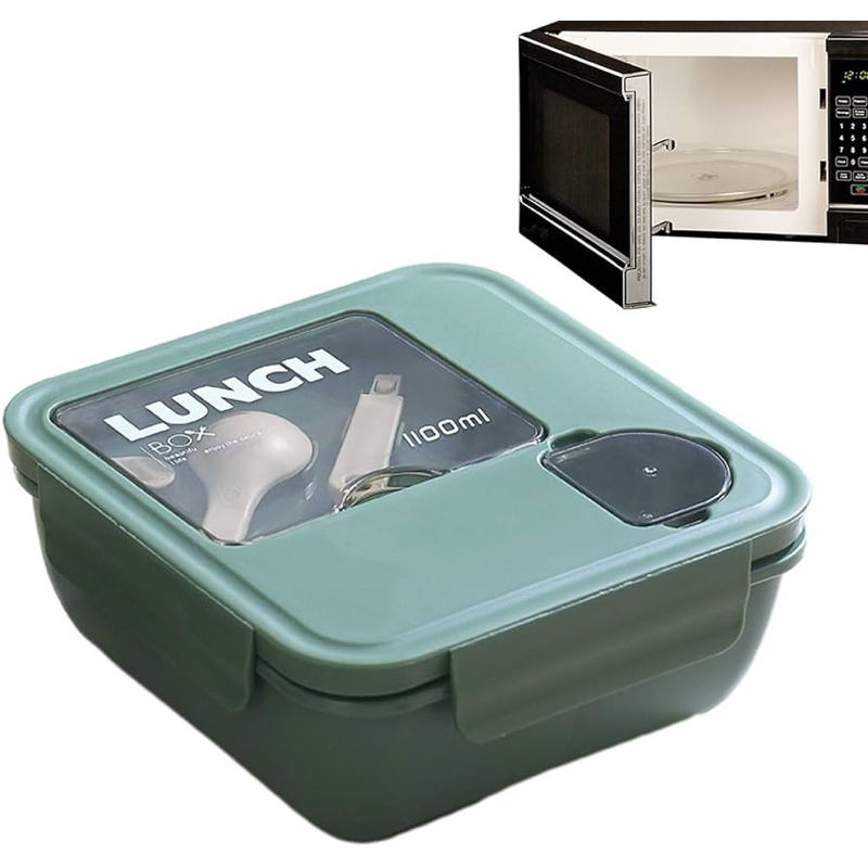 Marmita Quadrada 500ml com Divisorias Portátil Lunch Box | Shopee