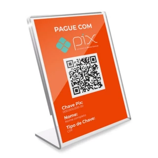 placa pix personalizada com logo
