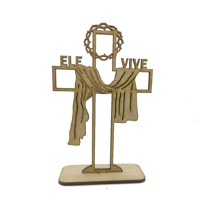 Kit 05 10 15 20 25 Cruz ELE VIVE mdf 3m Páscoa molelo 2 em Oferta na Shopee