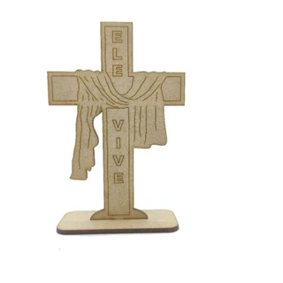 Kit 05 10 15 20 25 Cruz ELE VIVE mdf 3m Páscoa molelo 1 em Oferta na Shopee
