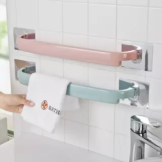 Porta Toalha Para Banheiro 46CM Sem Furo Com Suporte De Adesivos Multiuso em Oferta na Shopee