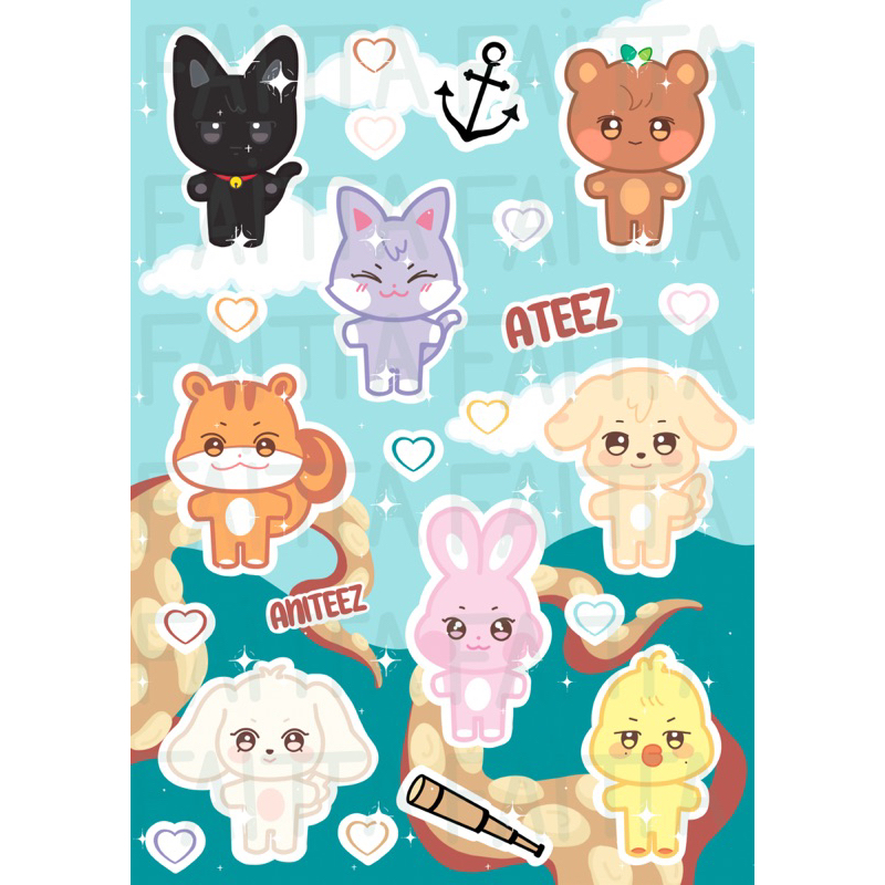 ATEEZ: ANITEEZ IN ILLUSION ADESIVOS HOLOGRÁFICOS