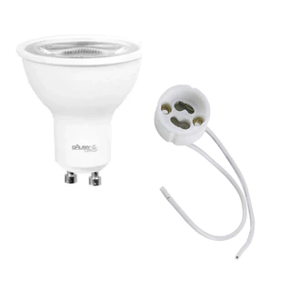 Lâmpadas Led Mr16 Gu10 Dicroica 4,5w/6,5w Inmetro 3000k/4000k/6500k - Com Soquete Gu10 Porcelana