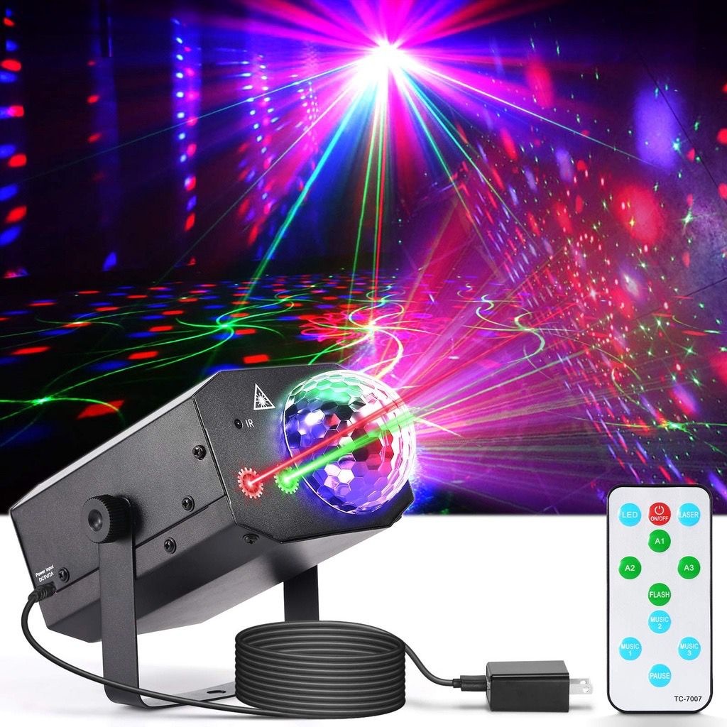 Mini Canhao LED Efeito de Luz Projetor RGB Laser para Festas Bivolt