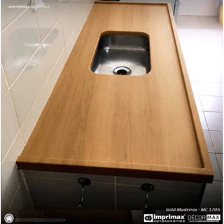 Adesivo Para Envelopamento 61cm x 2m, aplicado em Pias e Bancadas Lavável Madeira Carvalho mc 1705 Peroba Imprimax Alta Qualidad