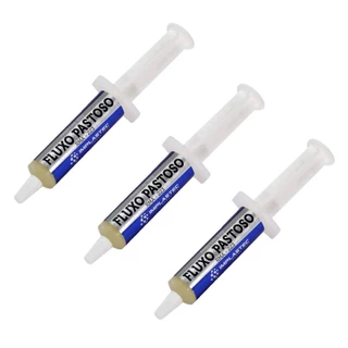 Kit 3 Pasta Fluxo De Solda Pastoso Solda Implastec - Seringa 10g Rma-223
