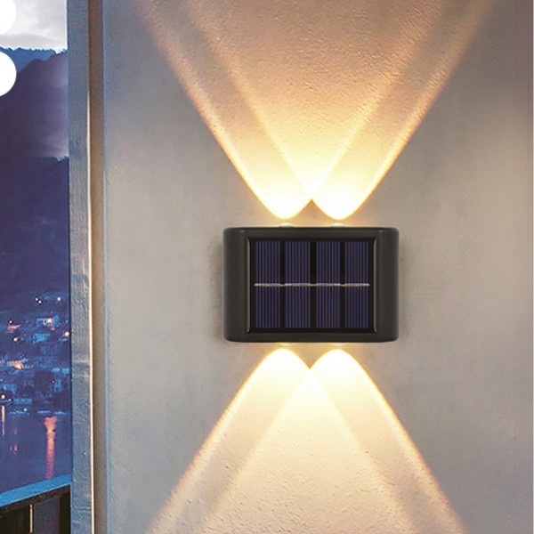 4 lED À Prova D'água Para Jardim Muro e Varanda Luminária Solar De Parede