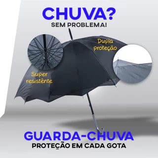 Sombrinha Grande 16 Varetas Guarda Chuva Dobrável Abertura e fechamento manual Masculina Feminina G1816S_PRETO 1108 em Oferta na Shopee