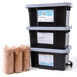Composteira 45 litros - Composteira Doméstica Minhocário 45L Jardim Ar Livre