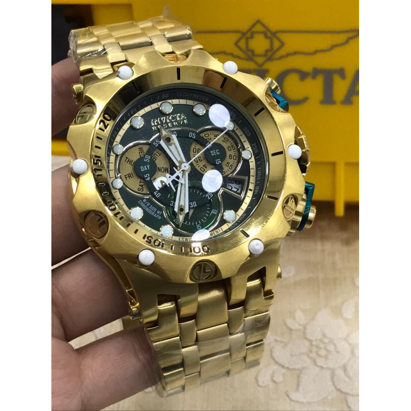 Relógio Invicta Venom Hybrid 27793 Verde Banhado a Ouro 18k
