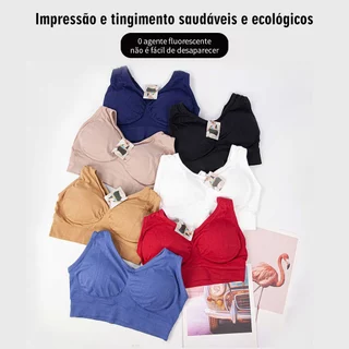 kit 3 sutiã sutien hanes top original confortável sem costura / bojo alças largas