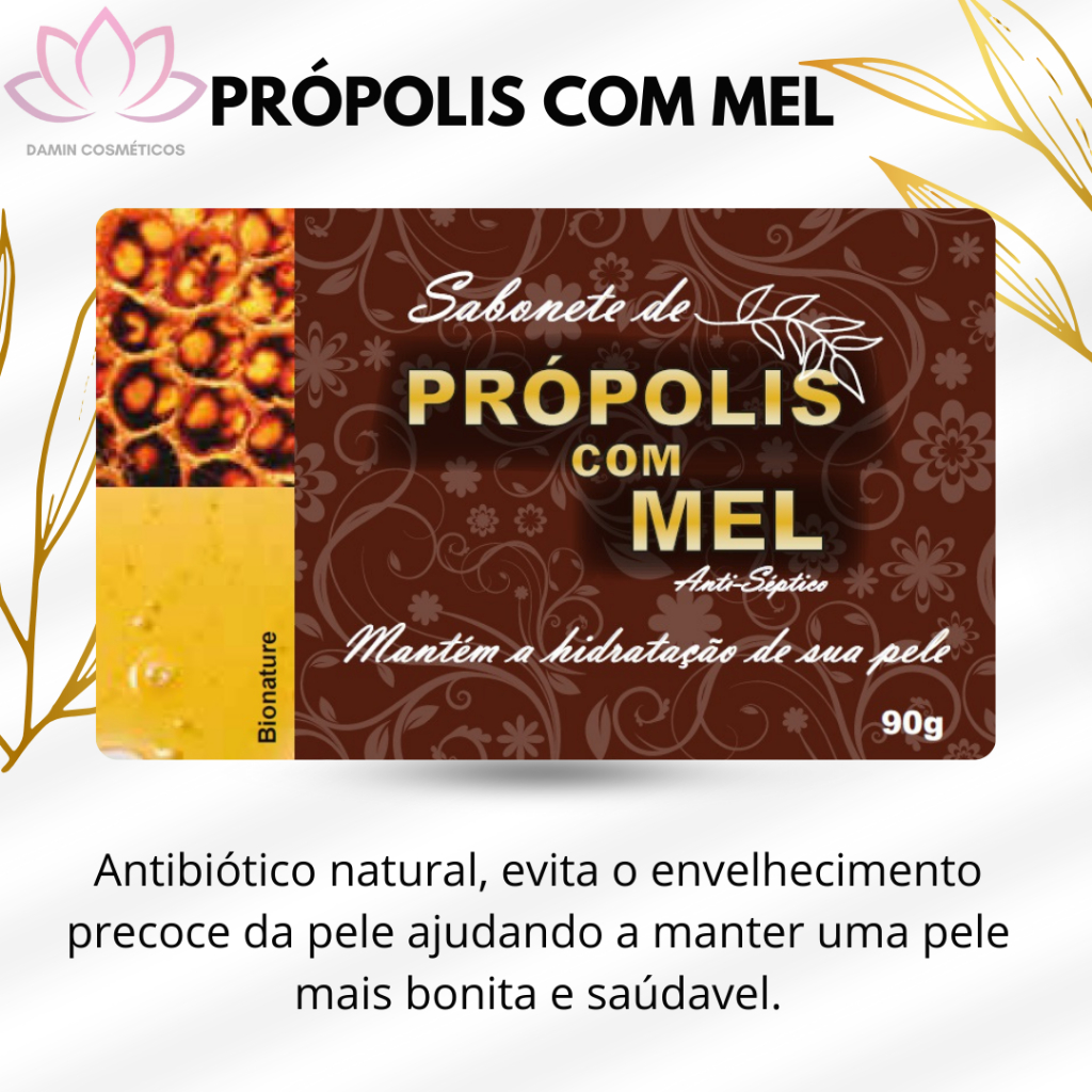 Sabonete de Própolis com Mel 12 unidades
