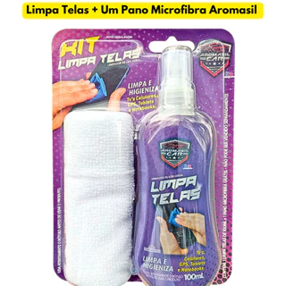 Kit Limpa Telas para Computador Tv Celular Notebook Monitores Tablet com Pano de Microfibra 100ml