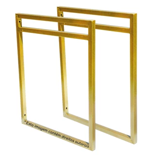 Suporte Estilo Industrial Dourado para prateleiras de 30cm - 2 UNIDADES (SKU2302D)