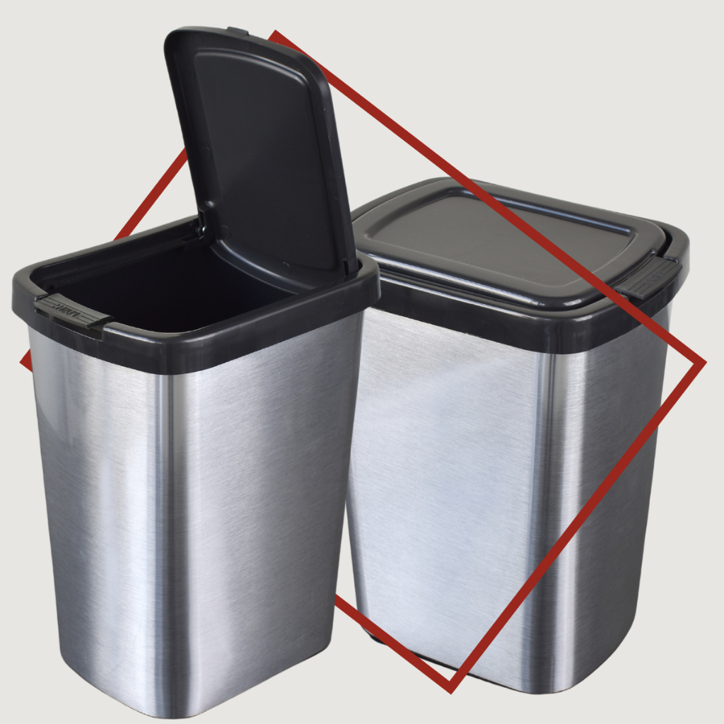 OFERTA KIT 2 Lixeira Cesto de Lixo para Cozinha e Banheiro Retangular ...
