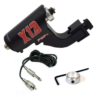 Máquina de Tatuagem X13 POP+ Rotativa Profissional com Cabo RCA e Trava.