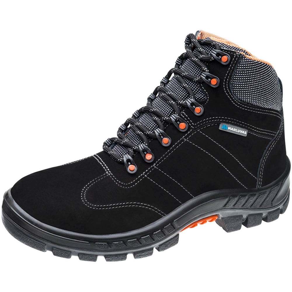 Bota Seguranca Ocupacional Trekking Cadarço Bico PVC Couro Nobuck