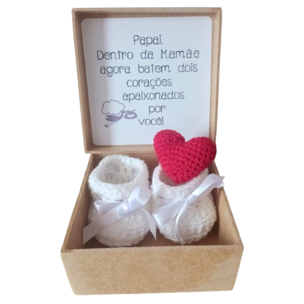 Caixa Revelação Gravidez para Papai, avós, familia, presente