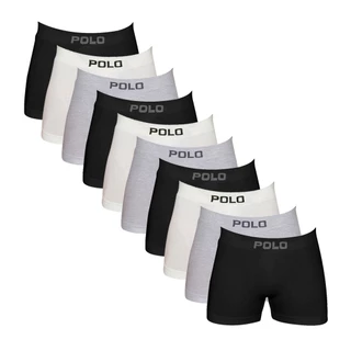 Kit 10 Cuecas Polo 781 Algodão Boxer Sem Costura - Sortido