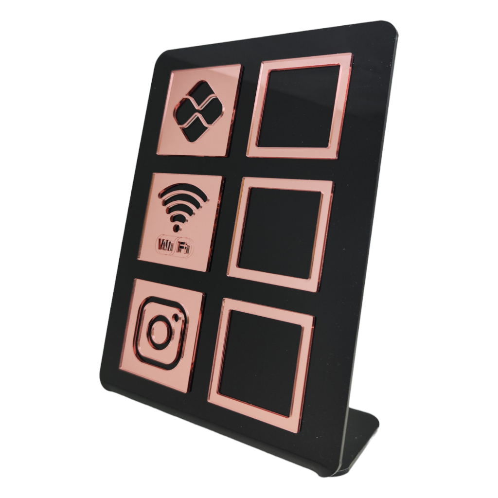 Display Placa QR Code PIX WIFI INSTAGRAM