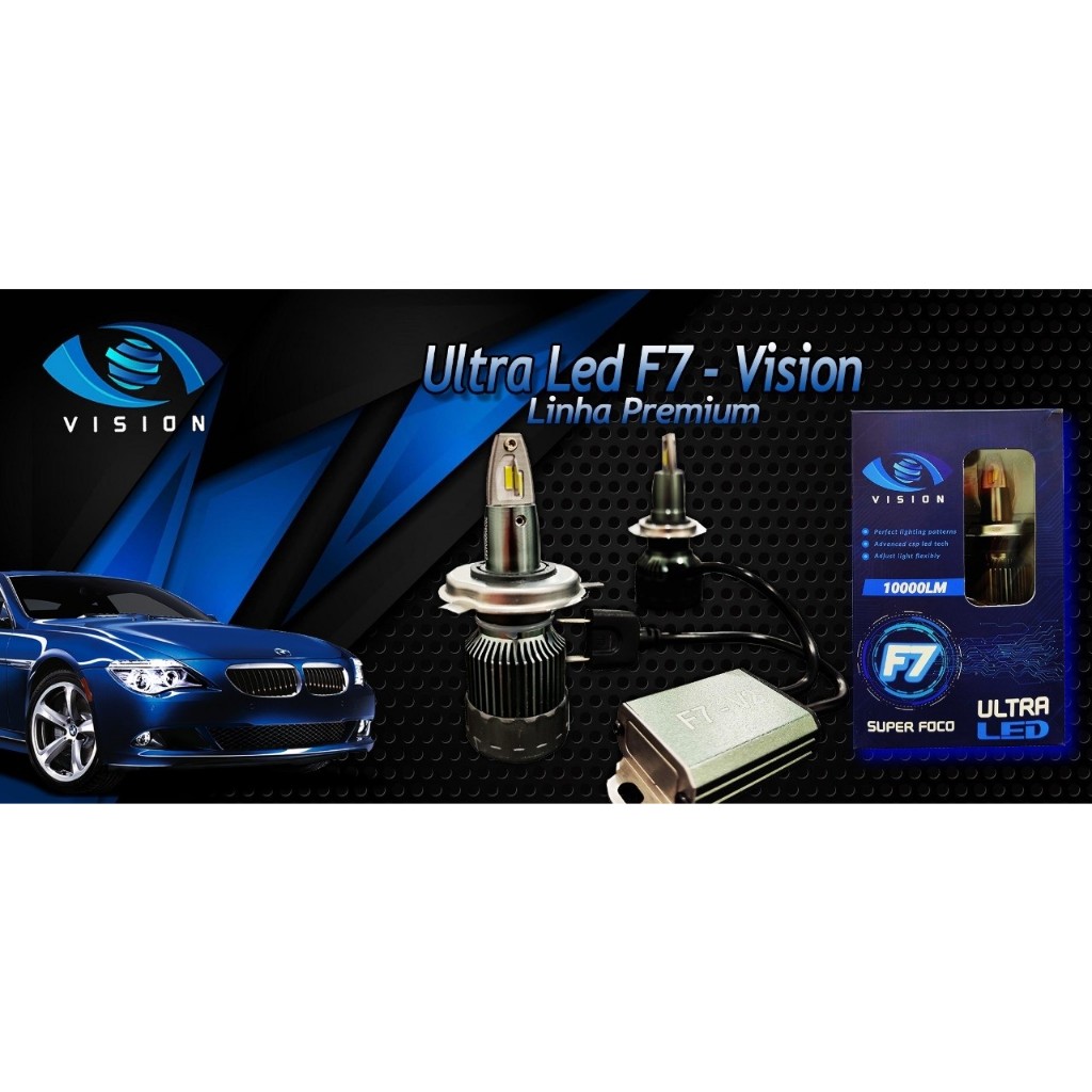 Kit Lampadas Ultra Led Vision F7 Toro 2020 2021 Alto Baixo Milha 20000