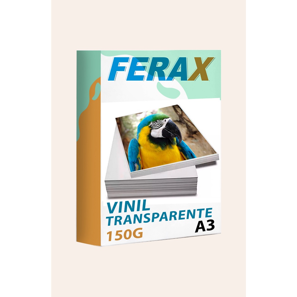 Vinil Transparente Adesivo - Folhas A3 para Impressão em Impressoras Jato de Tinta: Cola Forte,Vinil Premium , Autocolante