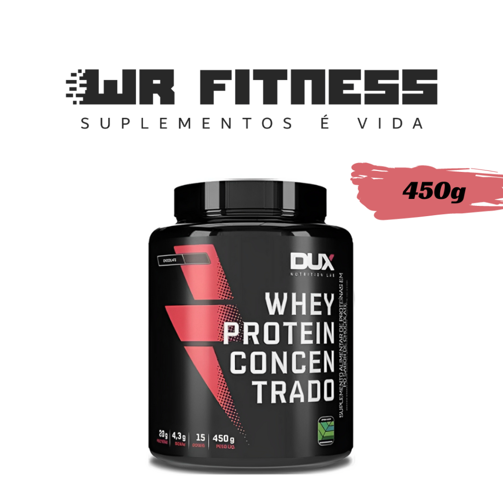 Whey Protein Concentrado - Pote 450g Dux Nutrition | Shopee Brasil