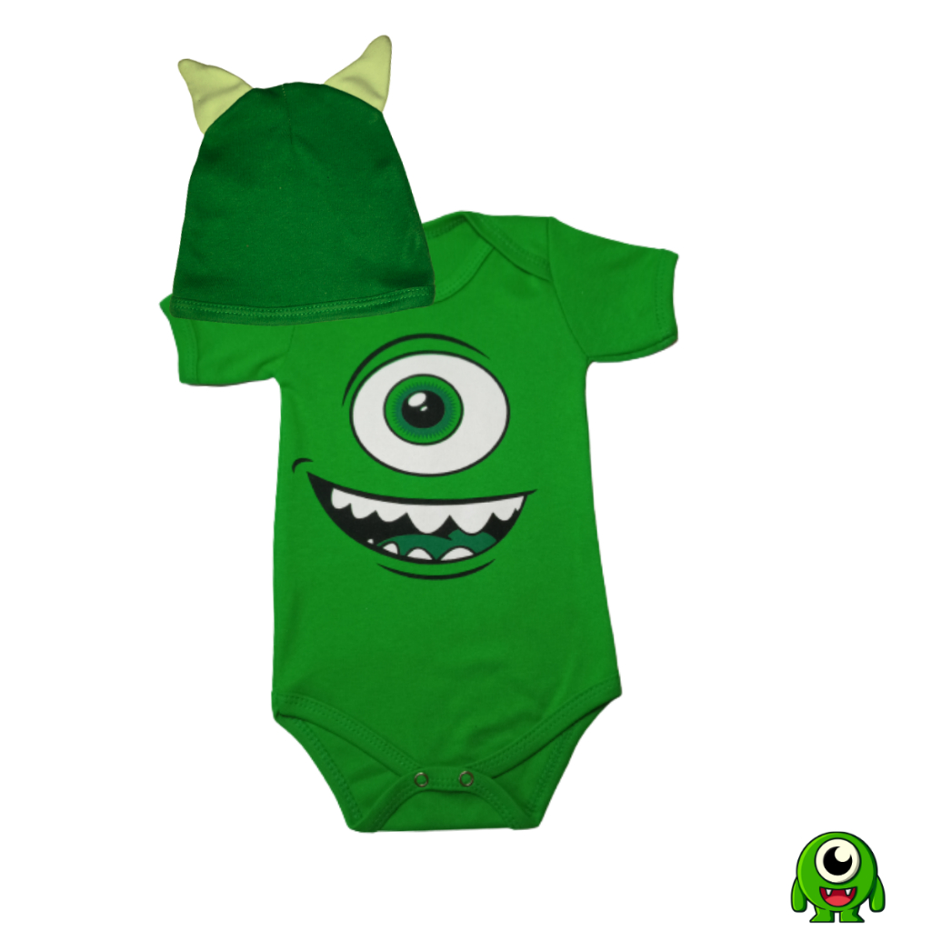 kit fantasia bebe Monstro S A 100% algodão mesversario/Body tematicos ...