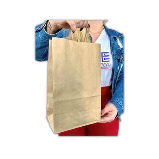 Sacola De Papel Kraft Grande Ifood Delivery 30x19x32 - C/50 un