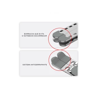 Base Suporte Aluminio Notebook, Netbook E Tablet Dobravel