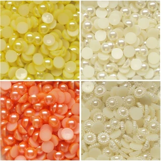 Chaton Lua 8 mm 100 Unidades Cor A Escolher - Strass 8mm - meia pérola bola colagem sem furo