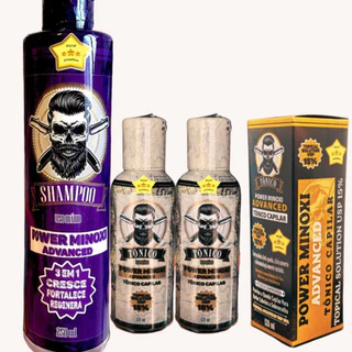 Kit Shampoo e 2 Tônico PowerAdv 120ml