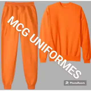 CONJUNTO UNIFORME LARANJA LISO (padrão presidio/penitenciaria)
