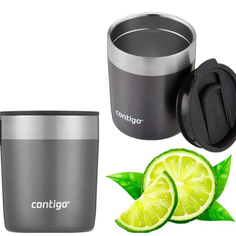 Copo Térmico Inox De Caipirinha 296ml Cinza Contigo