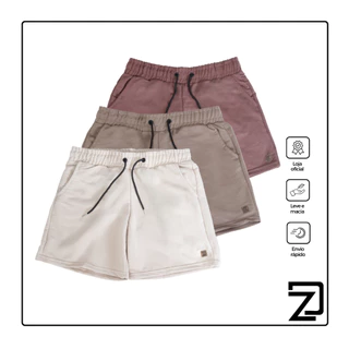 KIT 3 Bermuda Short Masculina Moletinho Casual Adulto