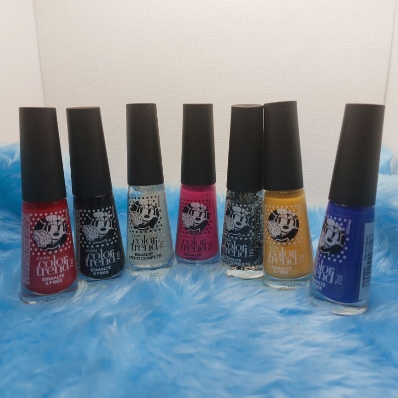 Kit 7 esmaltes Avon color trend coleção Minnie mouse | Shopee Brasil