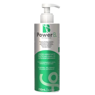Super Loção Creme Hidratante Corporal Anti Ressecamento Power B 250ML Fórmula Importada com Complexo Vitamina B Ureia e Oleo de Rosa Mosqueta