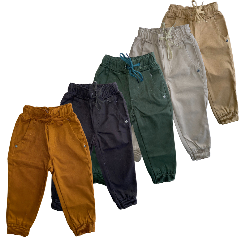 Calça Jogger Infantil Menino Sarja Férias Conforto Premium Masculina 1 ...
