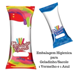 02 Pctes (500 Embalagens) Higiênicas Bopp Geladinho Gourmet Sacolé Dindin Chup-chup Escolha o Modelo