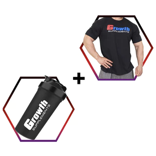 Kit Coqueteleira + Camiseta Masculina De Treino - Growth Supplements