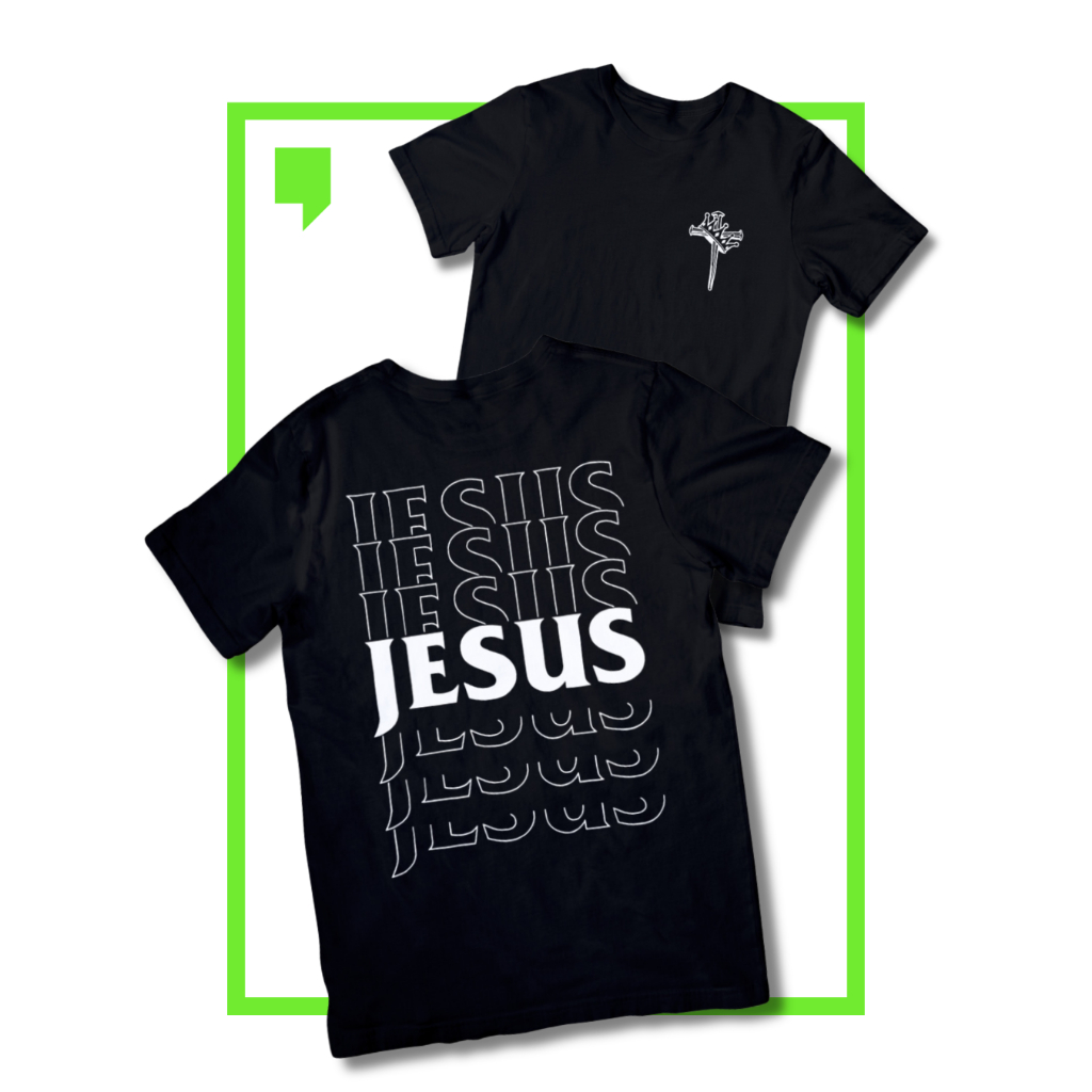 Blusa Unissex Moda Jovem Evangélica Gospel Jesus Cruz Coroa Algodão Plus Size Promoção Modéstia Cristã