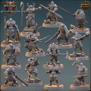 Kit Miniaturas RPG - Vinking (13 peças)