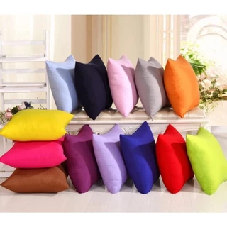 Kit 6 capas de almofadas lisa Oxford 45x45 com ziper decoração sala quarto