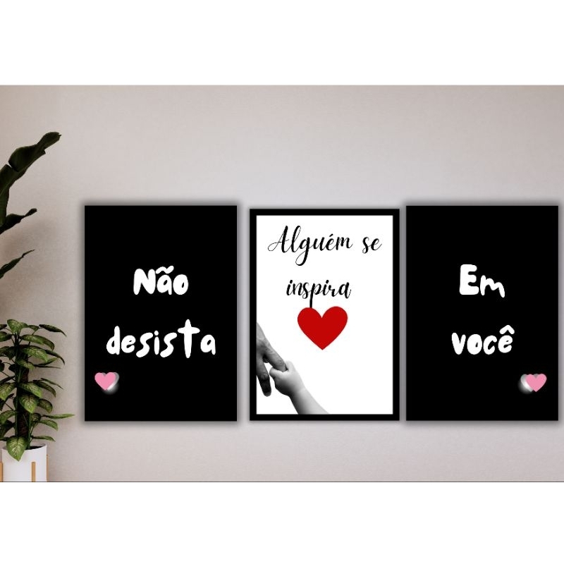Quadros Motivacionais Frases Bonitas Decoração Placas Decorativas 02